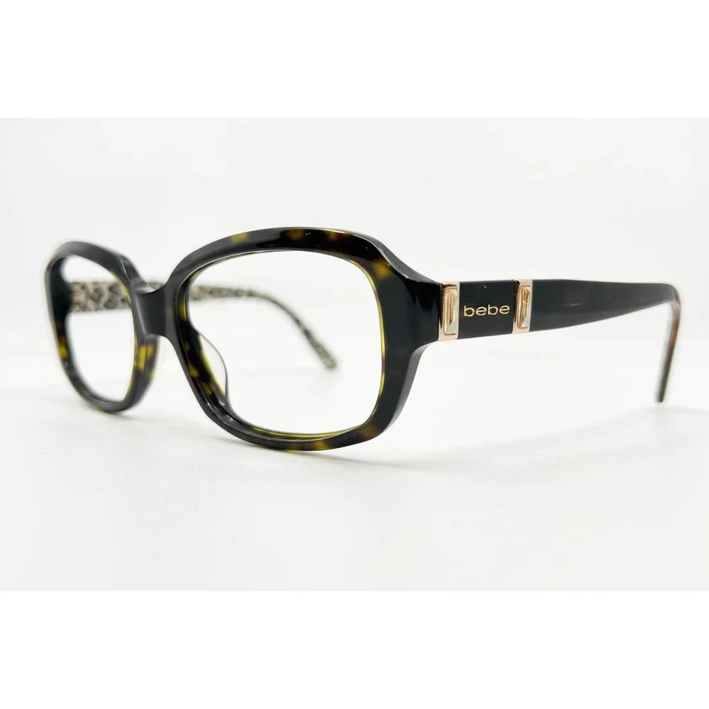 bebe Eyeglass Frames Womens Tortoise Leopard Finest BB7080 57-17-135 42016
